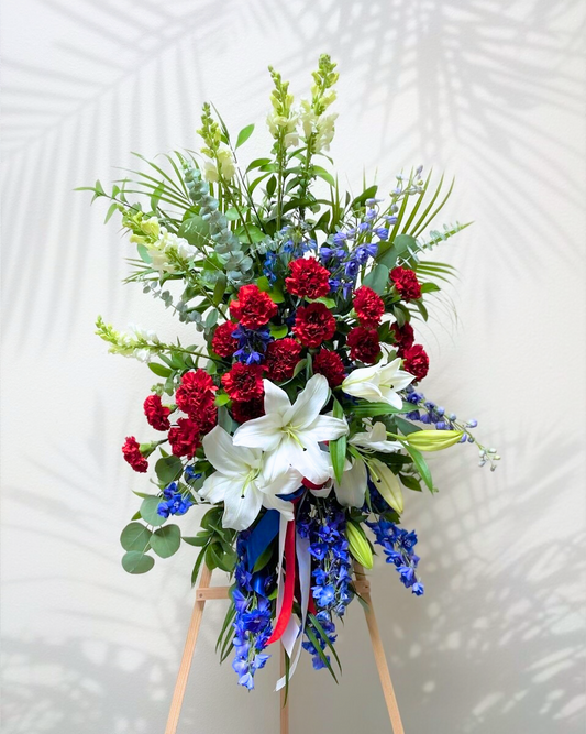 Red, White, and Blue Standing Spray